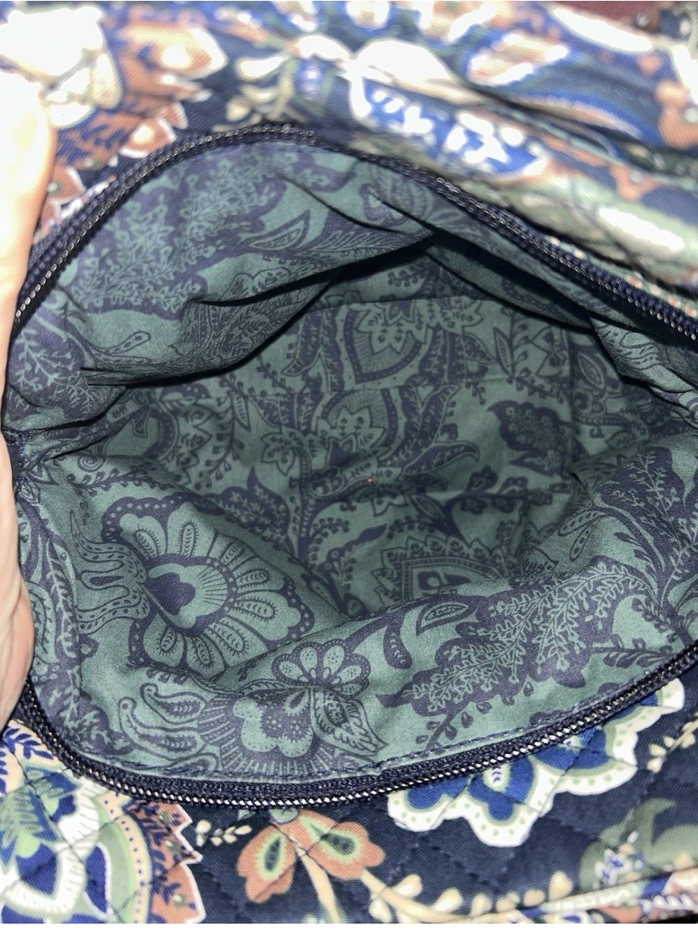 Retired Vera Bradley Quilted Java Navy Camo purse - small zip closure Women's - Picture 3 of 7